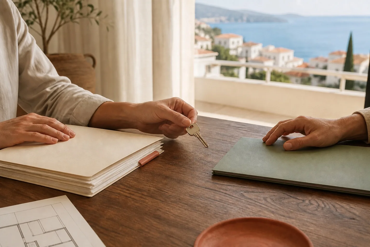 Title deed documents prepared for transfer.